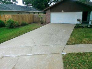 driveway after pressure cleaned in Carrollwood