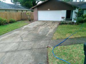 Driveway cleaning Carrollwood florida, before