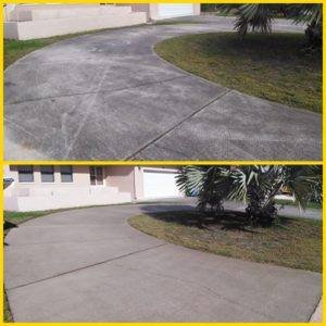 driveway-pressure washing-palm harbor-2-before and after