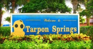 Tarpon Springs Florida-welcome sign.